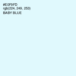 #E0F9FD - Baby Blue Color Image